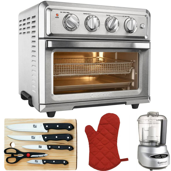 Cuisinart Convection Toaster Oven Air Fryer w/ Light Silver + Ultimate Kitchen Bundle