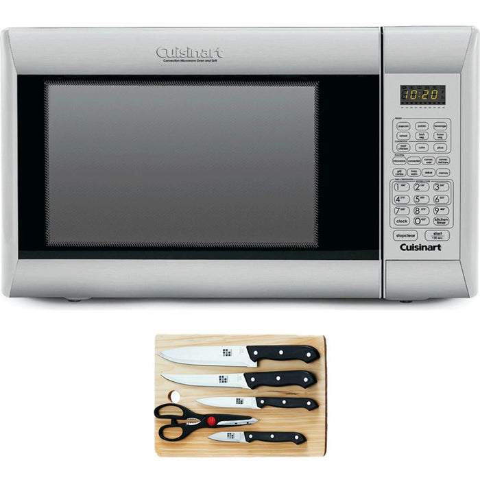 Cuisinart Convection Microwave Oven & Grill 1.2 Cu Ft + Knife Set, Cutting Board