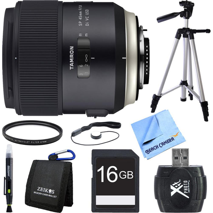 Tamron SP 45mm f/1.8 Di VC USD Lens for Sony Mount Bundle
