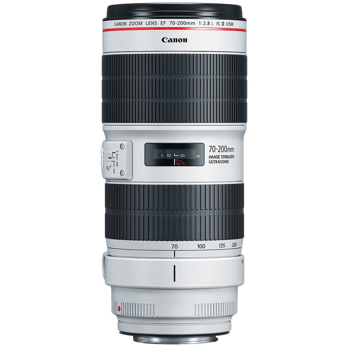 Canon EF 70-200mm f/2.8L IS III USM Telephoto Lens 3044C002AA w 77mm Filter Deluxe Kit