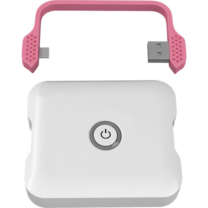 uNu EP-03-4400W-PNK Enerpak Flexi Portable USB Battery w/ Charging Cable White/Pink