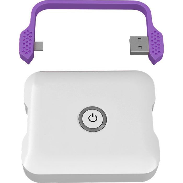 uNu EP-03-4400W-PPL Enerpak Flexi Portable USB Battery + Charging Cable White/Purple