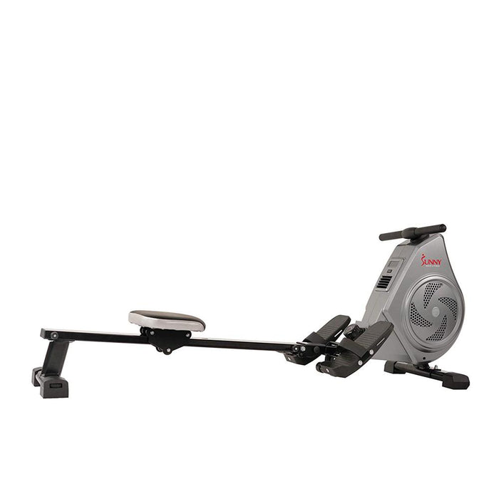 Sunny Health and Fitness Air Magnetic Rowing Machine Rower, LCD Monitor with Tablet Holder - SF-RW5728