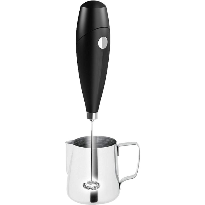 Milk Frother Complete Set Coffee Gift, Handheld Foam Maker for Lattes - White