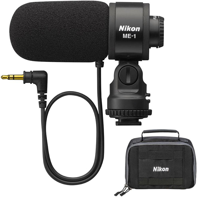 Nikon ME-1 Stereo Microphone (27045) with Nikon Deluxe Camera Accessory Case