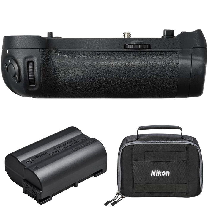 Nikon MB-D18 Battery Grip for D850 DSLR - 27188 w/ Nikon EN-EL15b Battery Kit