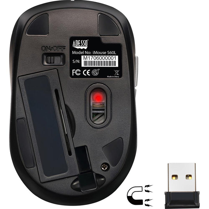 Adesso iMouse S60L 2.4 GHz Wireless Programmable Nano Mouse