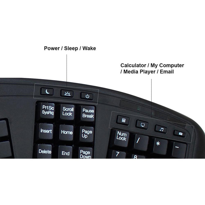 Adesso Tru-Form 450 Ergonomic Touchpad Keyboard
