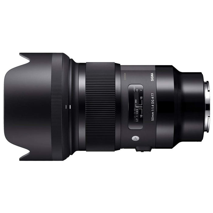 Sigma 50mm f/1.4 DG HSM Art Lens for Sony E Mount Cameras + 64GB Ultimate Kit