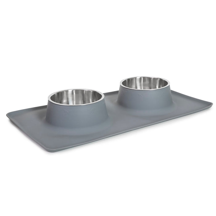 Deco Pet Dual Stainless Steel Food/Water Bowls for Pets