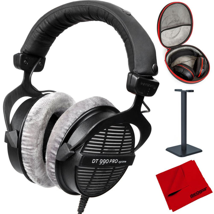 BeyerDynamic DT-990-Pro-250 Professional Open Headphones 250 Ohms + Case Bundle