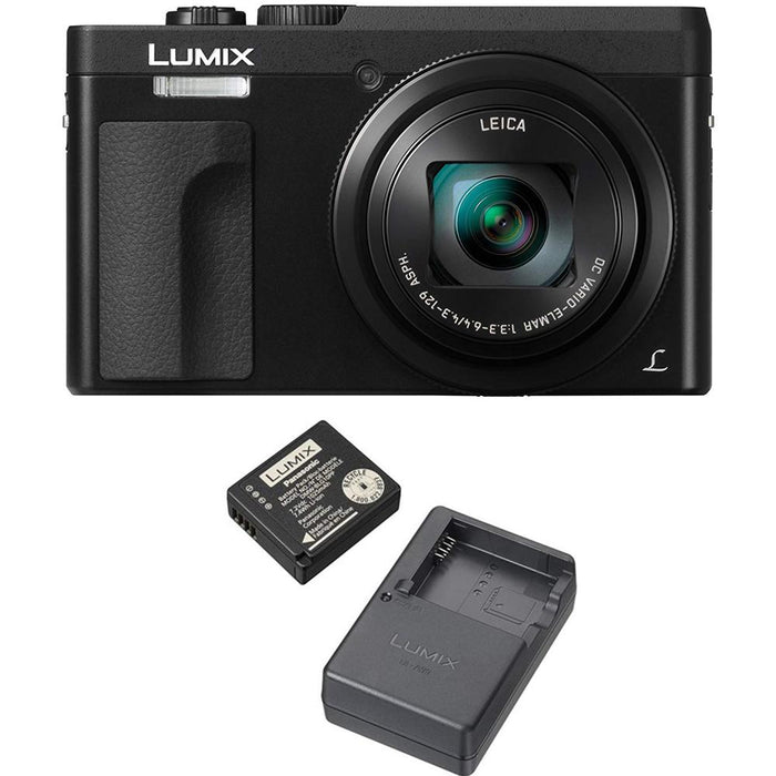 Panasonic DC-ZS70S Lumix 20.3 MP 4K Camera Black w/ Battery & Charger Bundle