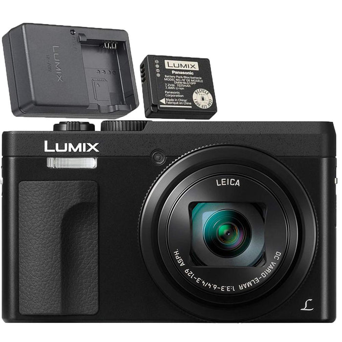 Panasonic DC-ZS70S Lumix 20.3 MP 4K Camera Black w/ Battery & Charger Bundle