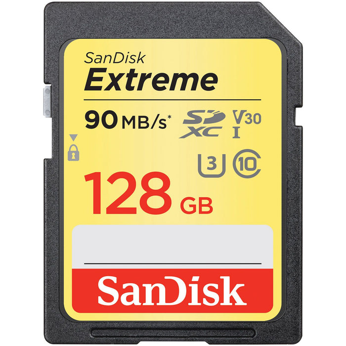 Sandisk 128GB Extreme UHS-I SDXC 90/60MB/s Read/Write Memory Card (3 PACK)