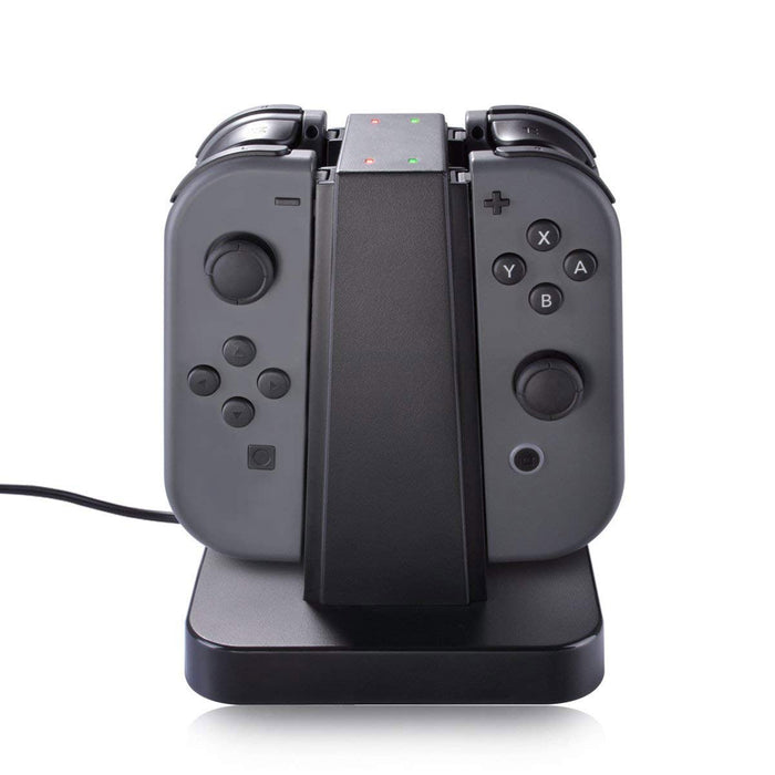 Nintendo Switch 32GB with Gray Joy Con & Joy Con Charging Dock +Sky Skin Bundle