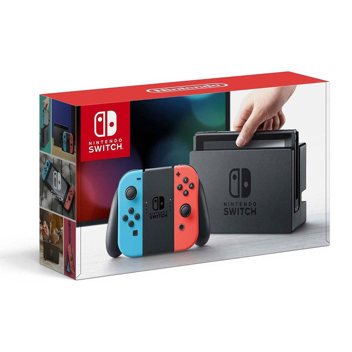 Nintendo Switch 32 GB Console with Neon Blue and Red Joy-Con + Sky Skin Bundle