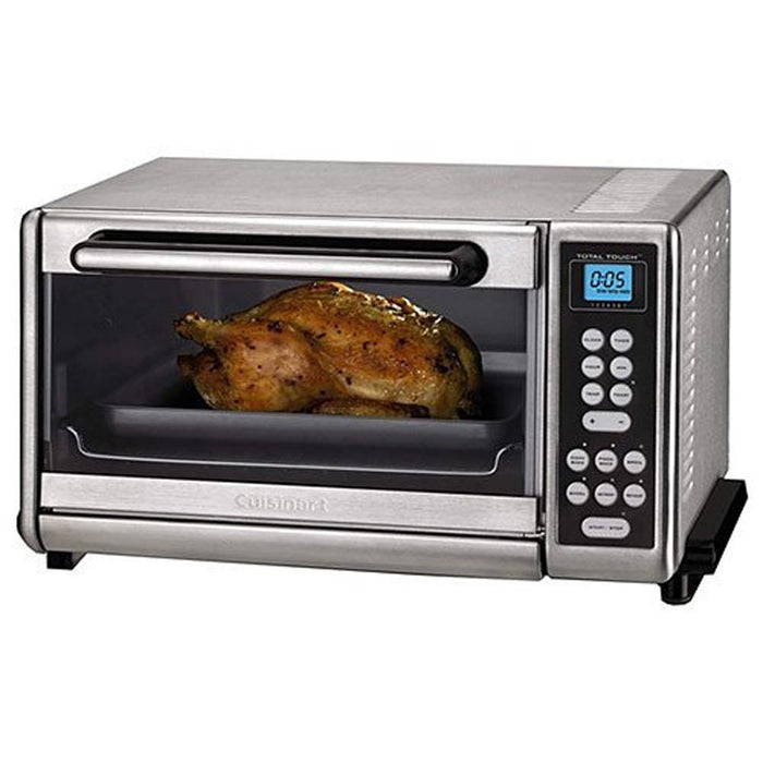 Cuisinart Toaster Oven Broiler Brushed Stainless (Refurbished) with 5-Piece Knife Set