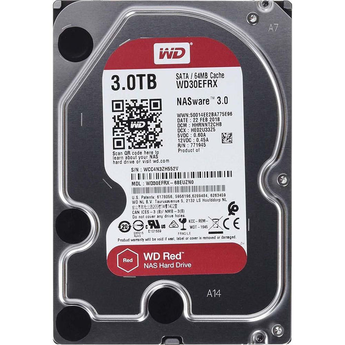 WD 3TB Red 5400 rpm SATA III 3.5" Internal NAS HDD (WD30EFRX) - Open Box