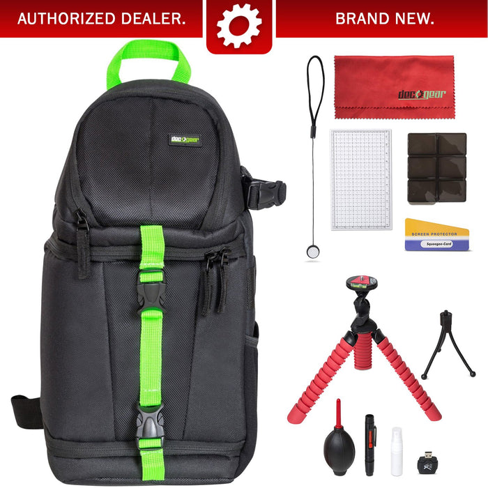 Deco Photo SB250B Sling Backpack Accessories Kit for DSLR and Mirrorless Cameras