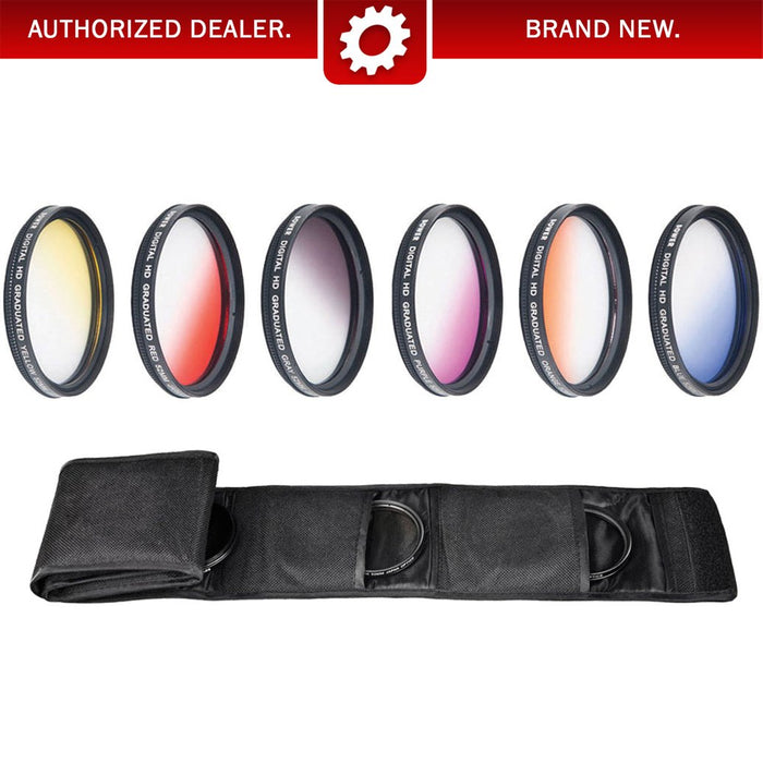 Deco Gear 72mm Graduated Color Multicoated 6 Piece Filter Set with Fold Up Pouch