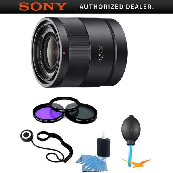 Sony SEL24F18Z Carl Zeiss 24mm f/1.8 E-Mount Lens Essentials Kit w/ Filter Kit & More