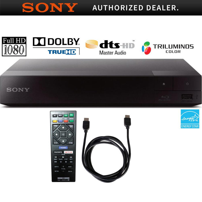 Sony BDP-S1700 Streaming Blu-ray Disc Player with 6ft High Speed HDMI Cable