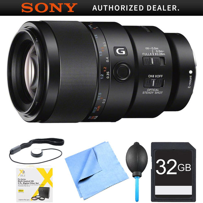 Sony SEL90M28G - FE 90mm F2.8 Macro G OSS Full-frame E-mount Macro Lens Bundle