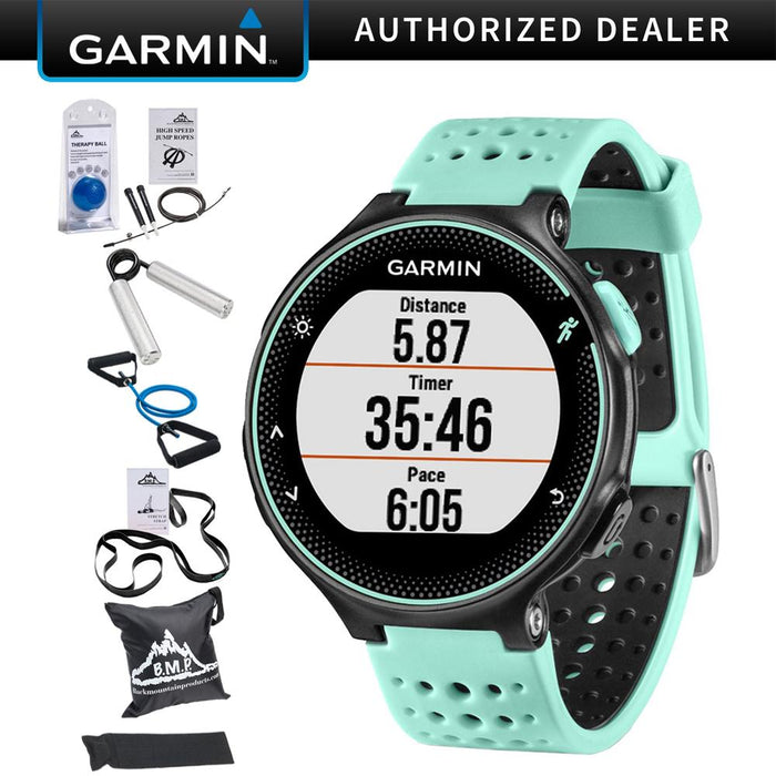 Garmin Forerunner 235 GPS Sport Watch w/Wrist-Based HRM Blue + 7 Pcs Fitness Kit