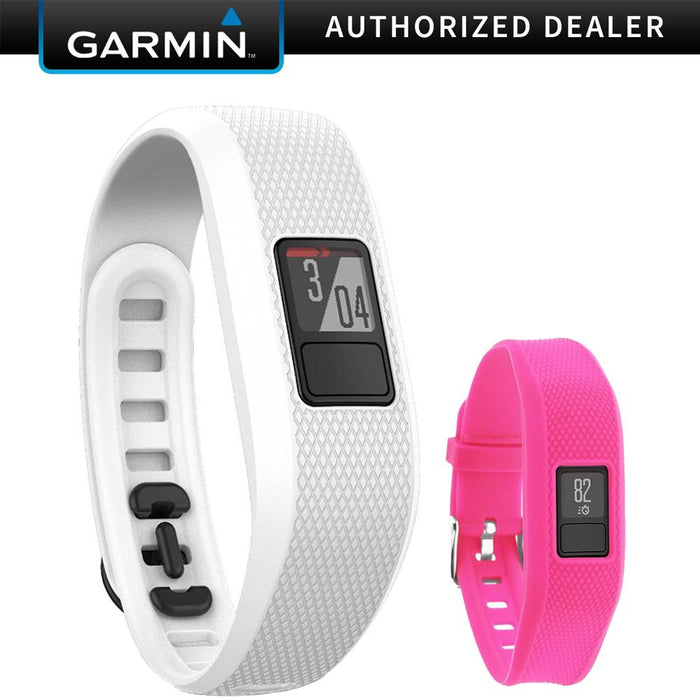 Garmin Vivofit 3 Activity Tracker Fitness Band w/ Replacement Band (Rose)