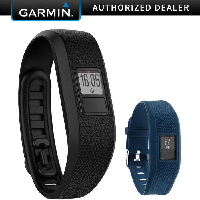 Garmin Vivofit 3 Activity Tracker Fitness Band w/ Replacement Band (Blue)