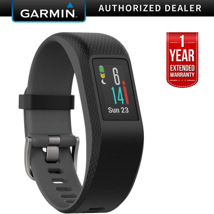 Garmin Vivosport Smart Activity Tracker + GPS (Slate, S/M) + Extended Warranty