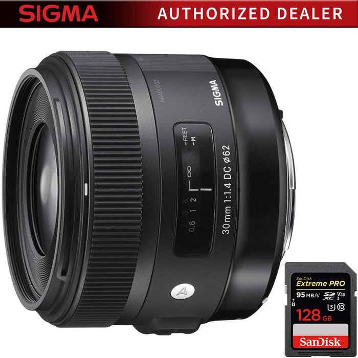Sigma 17-70mm F2.8-4 DC Macro OS HSM Lens for Canon DSLR with 128GB Memory Card