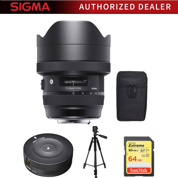 Sigma 12-24mm F4 DG HSM Art Lens for Nikon with Sigma USB Dock Bundle (205955)