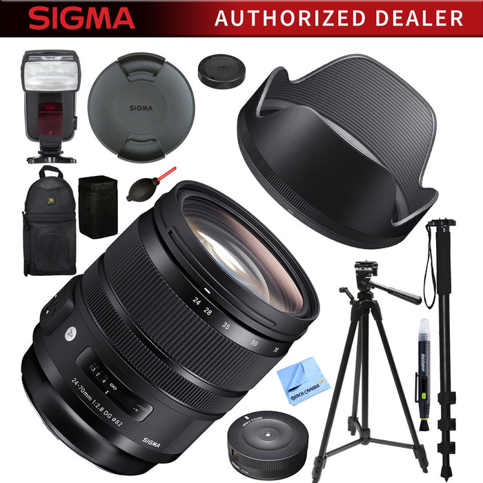 Sigma 24-70mm F2.8 DG OS HSM Art Lens for Canon Mount (576-954) Deluxe Bundle