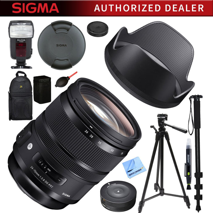 Sigma 24-70mm F2.8 DG OS HSM Art Lens for Nikon Mount (576-955) Deluxe Bundle