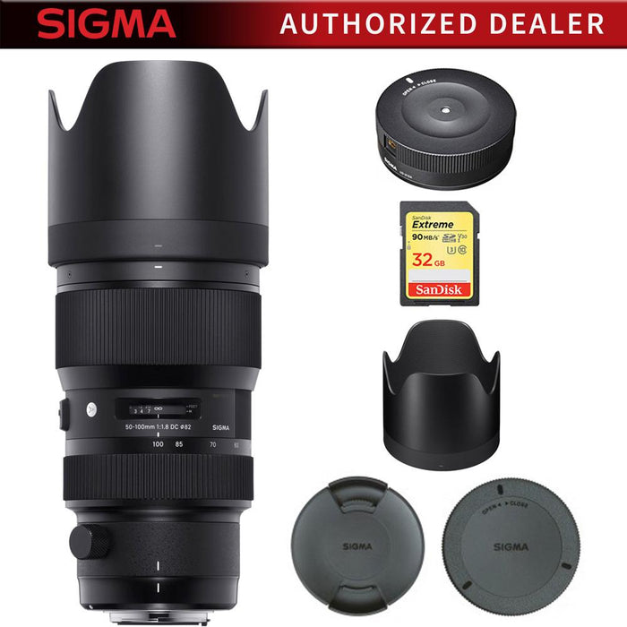 Sigma 50-100mm f/1.8DC HSM Lens for Nikon Mount  - 693955 with USB Dock Bundle
