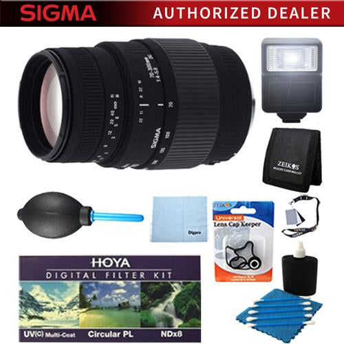 Sigma 70-300mm f/4-5.6 DG Macro Telephoto Zoom Lens for Canon DSLRs - Pro Lens Kit