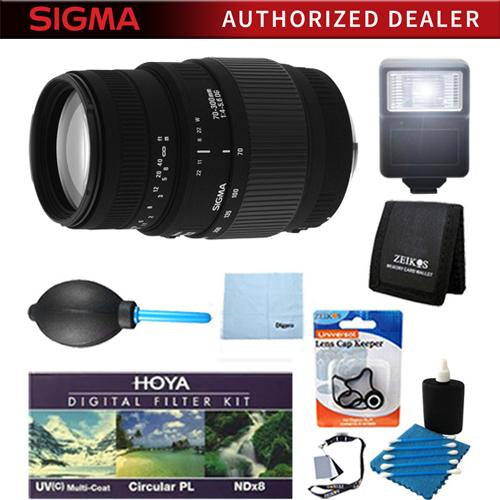 Sigma 70-300mm f/4-5.6 SLD DG Macro Lens for Nikon DSLRs - Pro Lens Kit