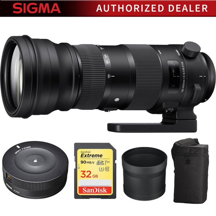 Sigma 150-600mm F5-6.3 DG OS HSM Telephoto Zoom Lens Sports for Canon w/Dock Kit