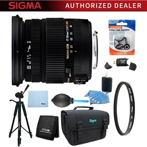 Sigma 17-50mm f/2.8 EX DC OS HSM FLD Standard Zoom Canon EOS DSLR Lens 9pc Kit