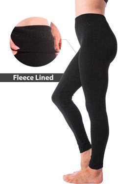 Be Free 6-Pack Fleece Lined Leggings (Jet Black)(1X/2X)