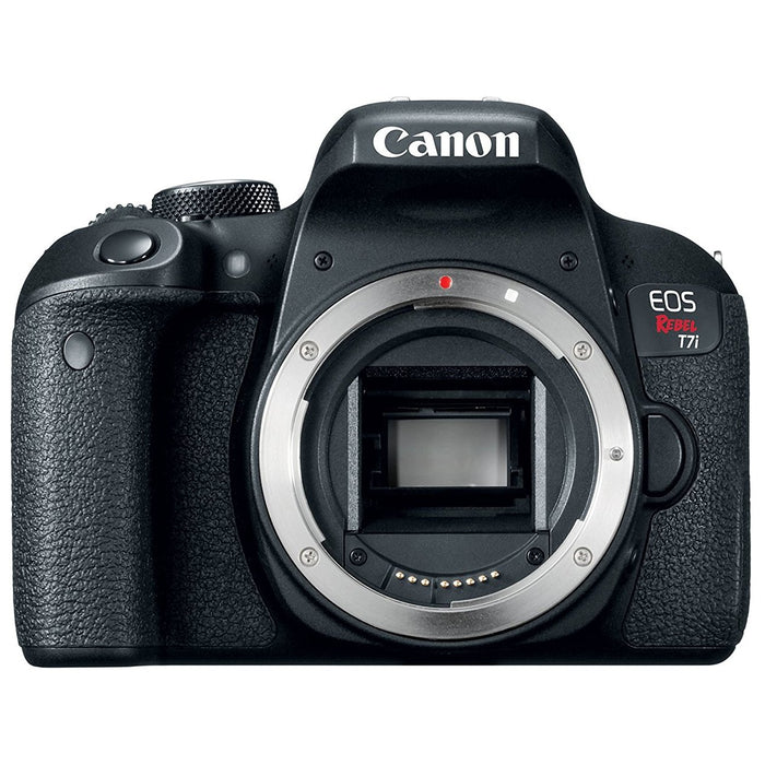 Canon T7i EOS Rebel DSLR Camera Video Creator Kit w/ 18-55mm & 75-300mm 2 Lens Bundle