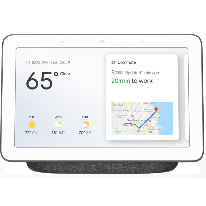 Google Nest Hub with Google Assistant & Google Home Mini Smart Speaker (Charcoal)