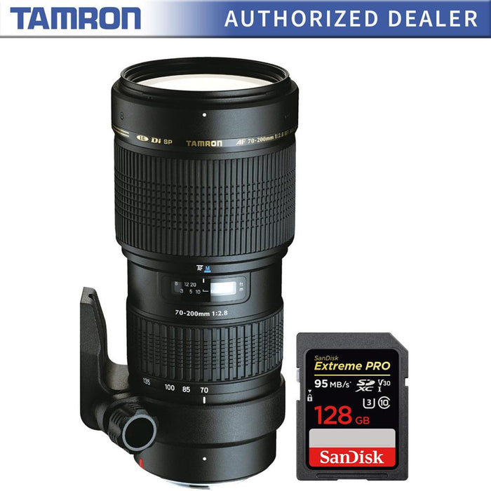 Tamron SP AF70-200mm F/2.8 Di LD [IF] Macro For EOS + 128GB Memory Card