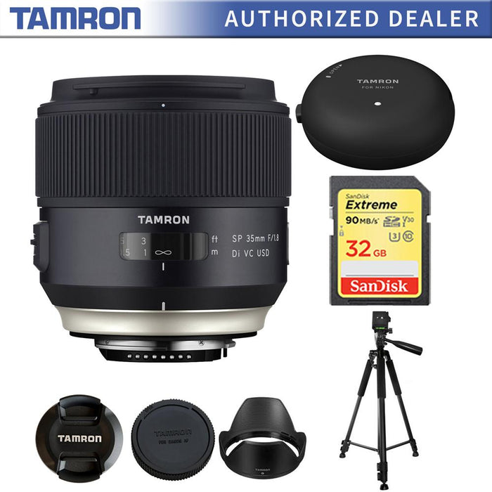Tamron SP 35mm f/1.8 Di VC USD Lens for Nikon Mount AFF012N-700 w/ Lens Mount Kit