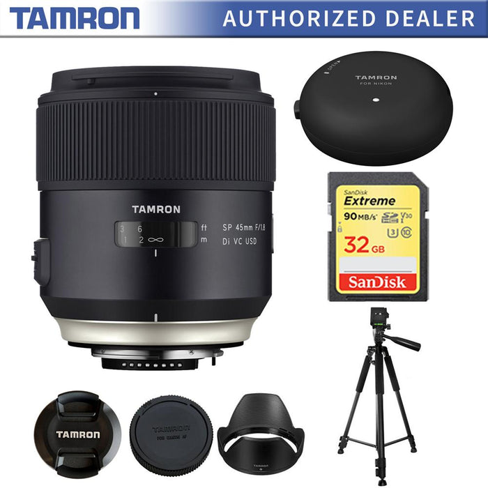 Tamron SP 45mm f/1.8 Di VC USD Lens for Canon EOS Mount AFF013C-700 w/ Lens Mount Kit