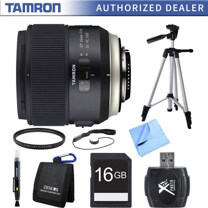 Tamron SP 35mm f/1.8 Di VC USD Lens for Canon EOS Mount Bundle