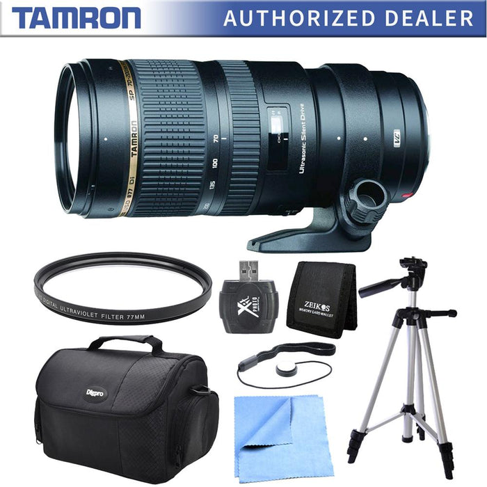 Tamron SP 70-200mm F/2.8 DI VC USD Telephoto Zoom Lens for Canon EOS Exclusive Pro Kit
