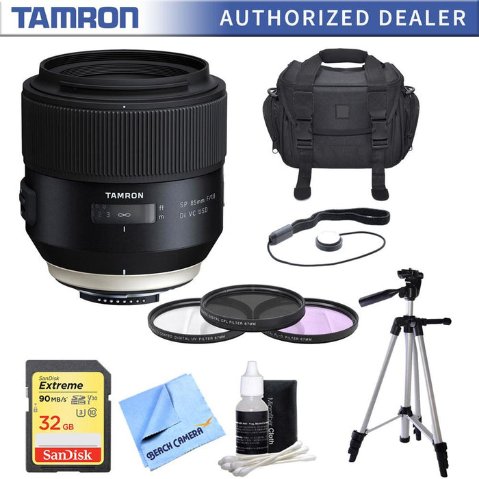 Tamron SP 85mm f1.8 Di VC USD Lens for Sony A-Mount with Bundle