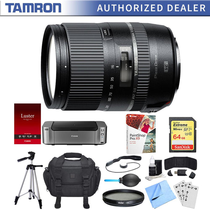 Tamron 16-300mm f/3.5-6.3 Di II VC PZD MACRO Lens for Canon Dual Mail in Rebate Bundle